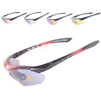 防彈戶外運(yùn)動(dòng)騎行眼鏡 五色鏡片可換與開車偏光功能的全能選擇